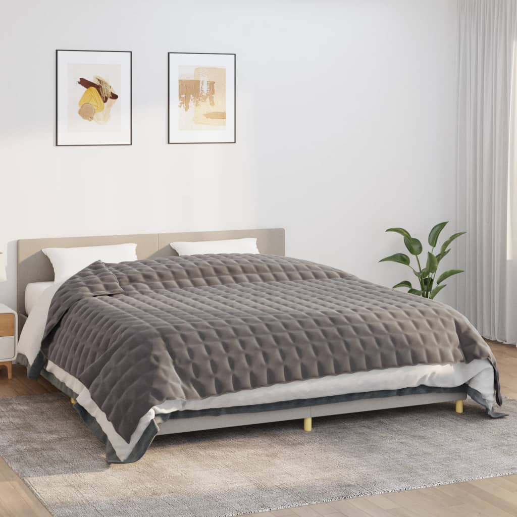 Couverture lestée Gris 235x290 cm 15 kg Tissu